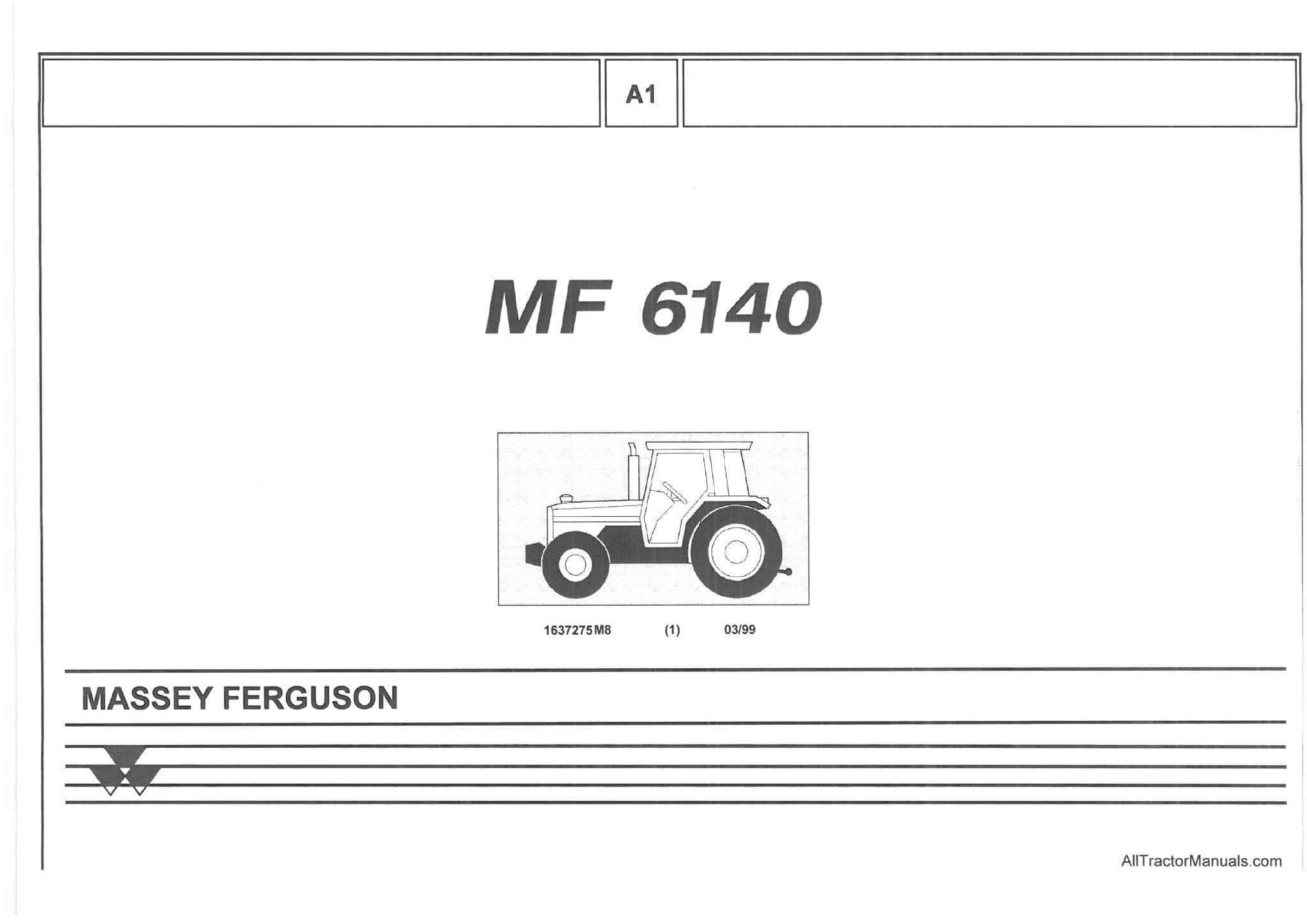 Massey Ferguson Tractor MF6140 Parts Manual