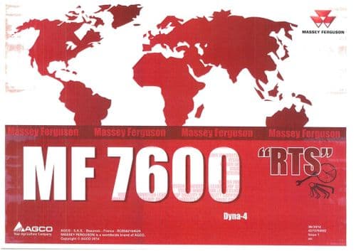Massey Ferguson Tractor MF7614 MF7615 Dyna-4 Parts Manual - MF 7614 7615