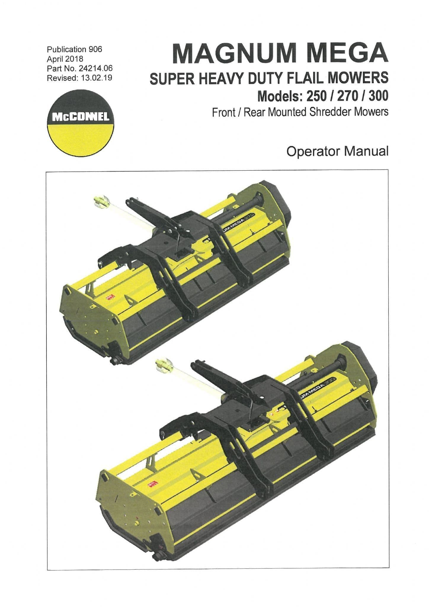 Mcconnel Front & Rear Mounted Shredder Super Heavy Duty Flail Mower 250 ...