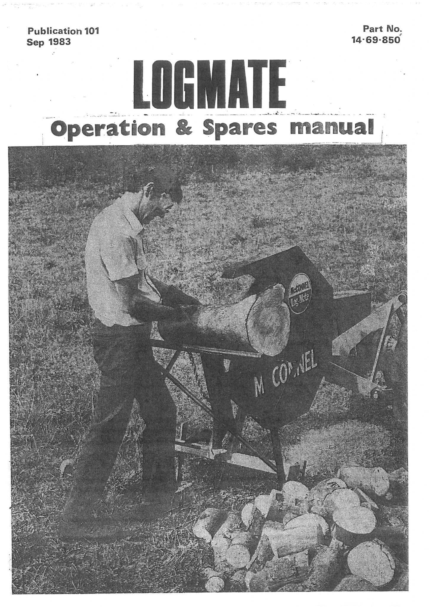 Mcconnel Logmate Saw Bench Operators and Parts Manual