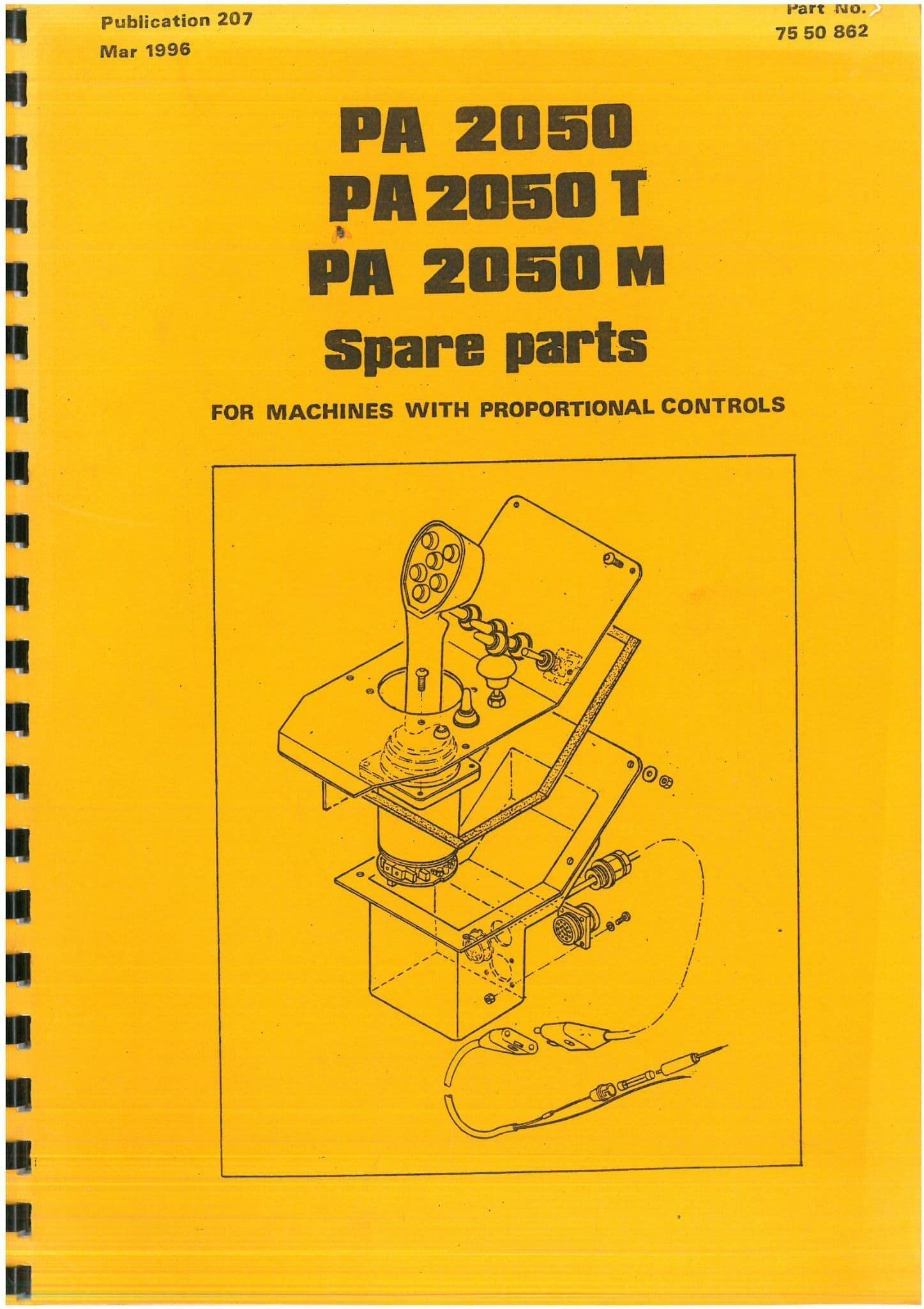 McConnel PA2050 PA2050T PA2050M Proportional Controls Parts Manual - 2050 T M