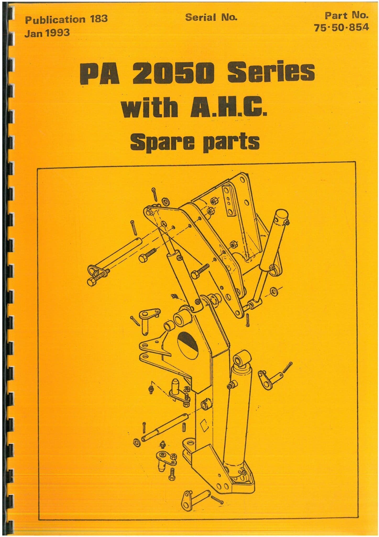 McConnel PA2050 with A.H.C Parts Manual - PA 2050
