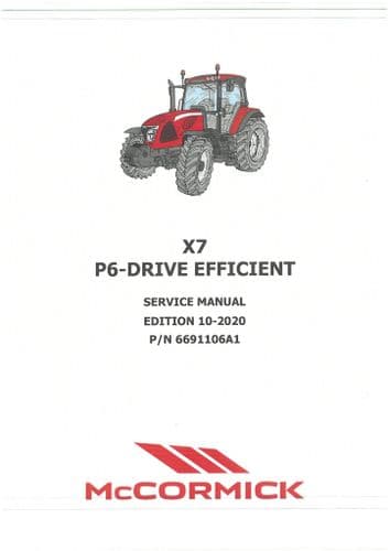 McCormick Tractor x7 P6-Drive Efficient Workshop Service Manual - PDF ONLY