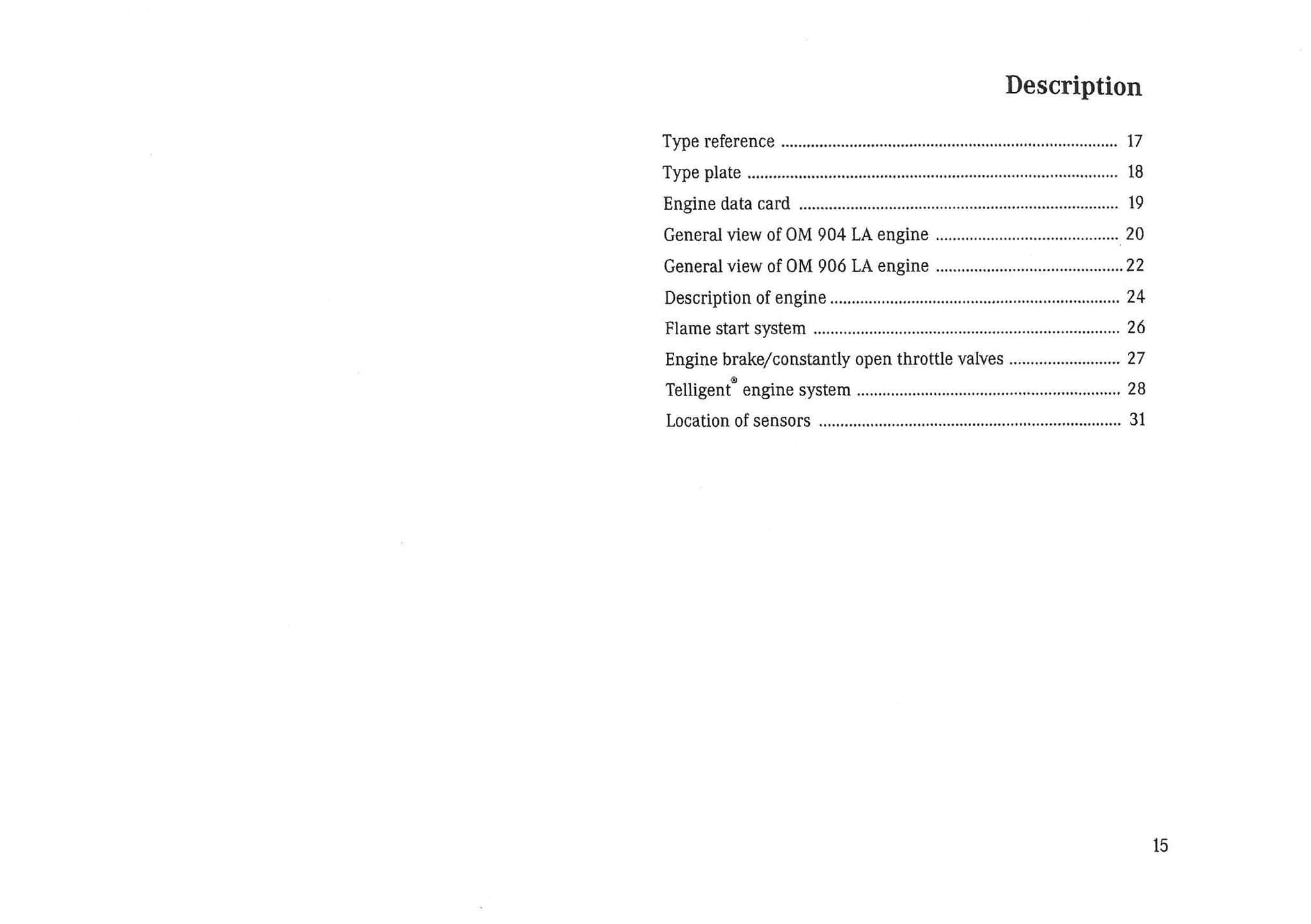 Mercedes Benz Engine OM904LA & OM906LA Operators Manual