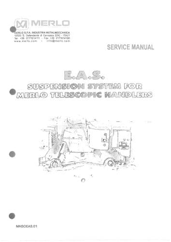 Merlo Telescopic Handler EAS Suspension System Workshop Service Manual