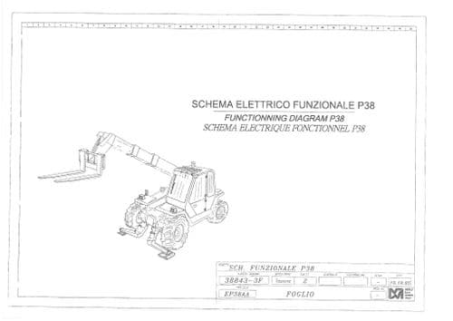 Merlo Telescopic Handler P38 Electrical Schematic Manual