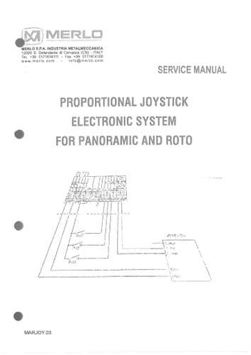 Merlo Telescopic Handler Propertional Joystick Electroinc System For Panoramic & Roto Workshop Manua