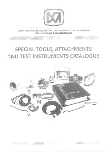 Merlo Telescopic Handler Special Tools Workshop Service Manual
