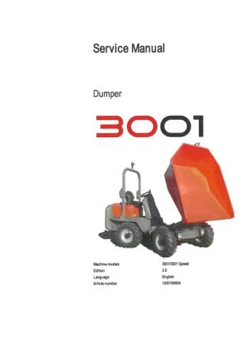 Neuson Dumper 3001 Tier III Workshop Service Manual