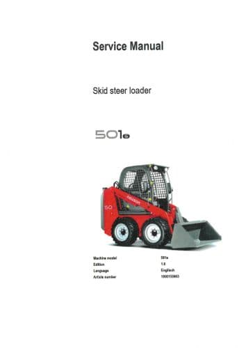 Neuson Skis Steer 501s Workshop Service Manual