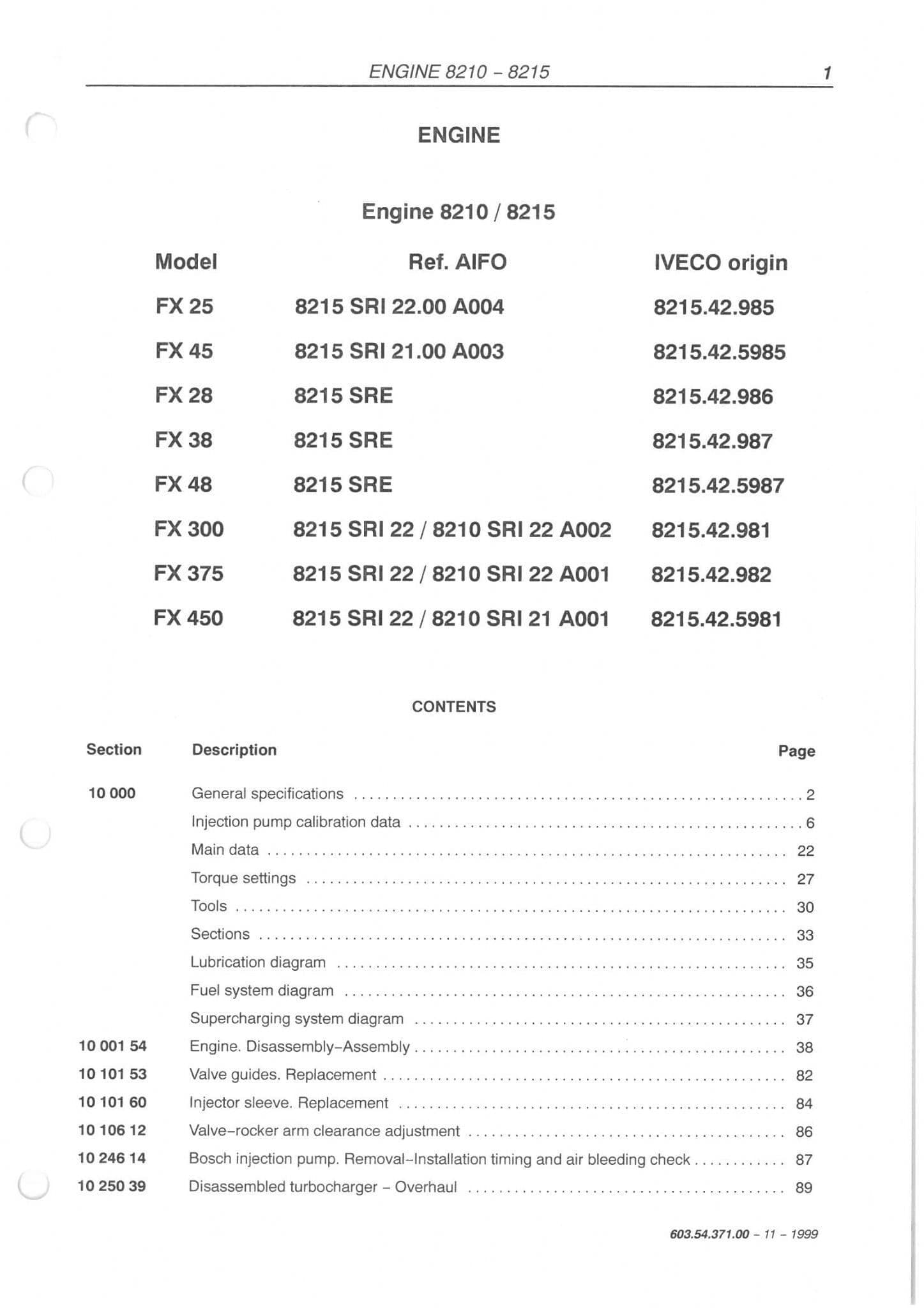 New Holland Aifo &amp; Iveco Diesel Engine Type 8215 8210 SRI SRE Workshop Service Manual - Foragers