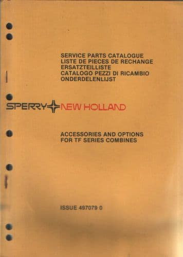 New Holland Combines Accessories and Options for TF Series Parts Manual