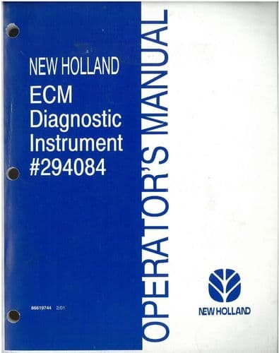 New Holland ECM Diagnostic Instrument #294084 Operators Manual