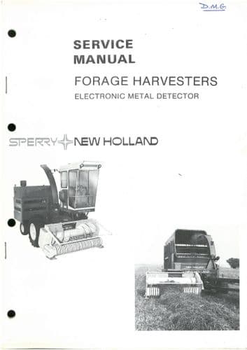 New Holland Forage Harvester Electronic Metal Detector - Service Manual