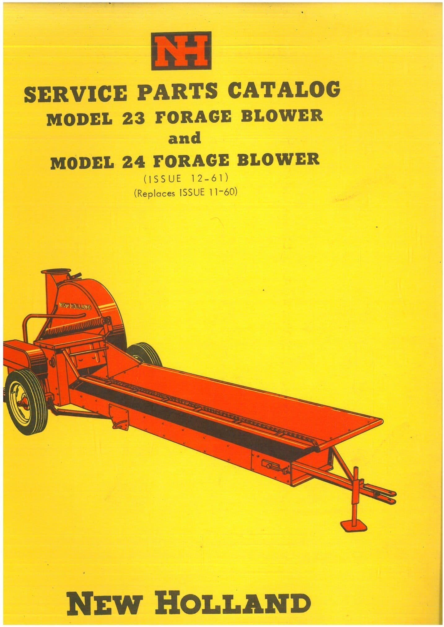 New Holland Forage Harvester Model 23 & 24  Parts Manual