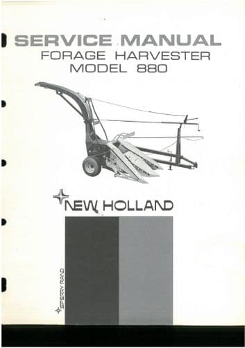 New Holland Forage Harvester Model 880  Service Manual