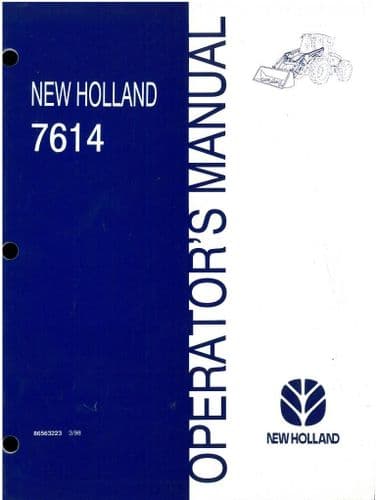 New Holland Loader 7614 Operators Manual