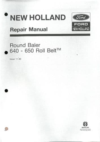 New Holland Round Baler 640 & 650 Workshop Manual - Same as Fiatagri 5850 Master-Pilot Net and Twine