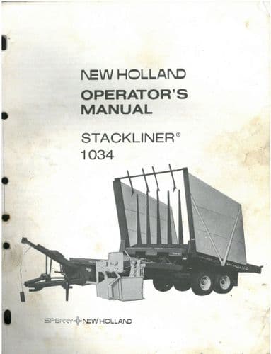 New Holland Stackliner 1034 Operators Manual