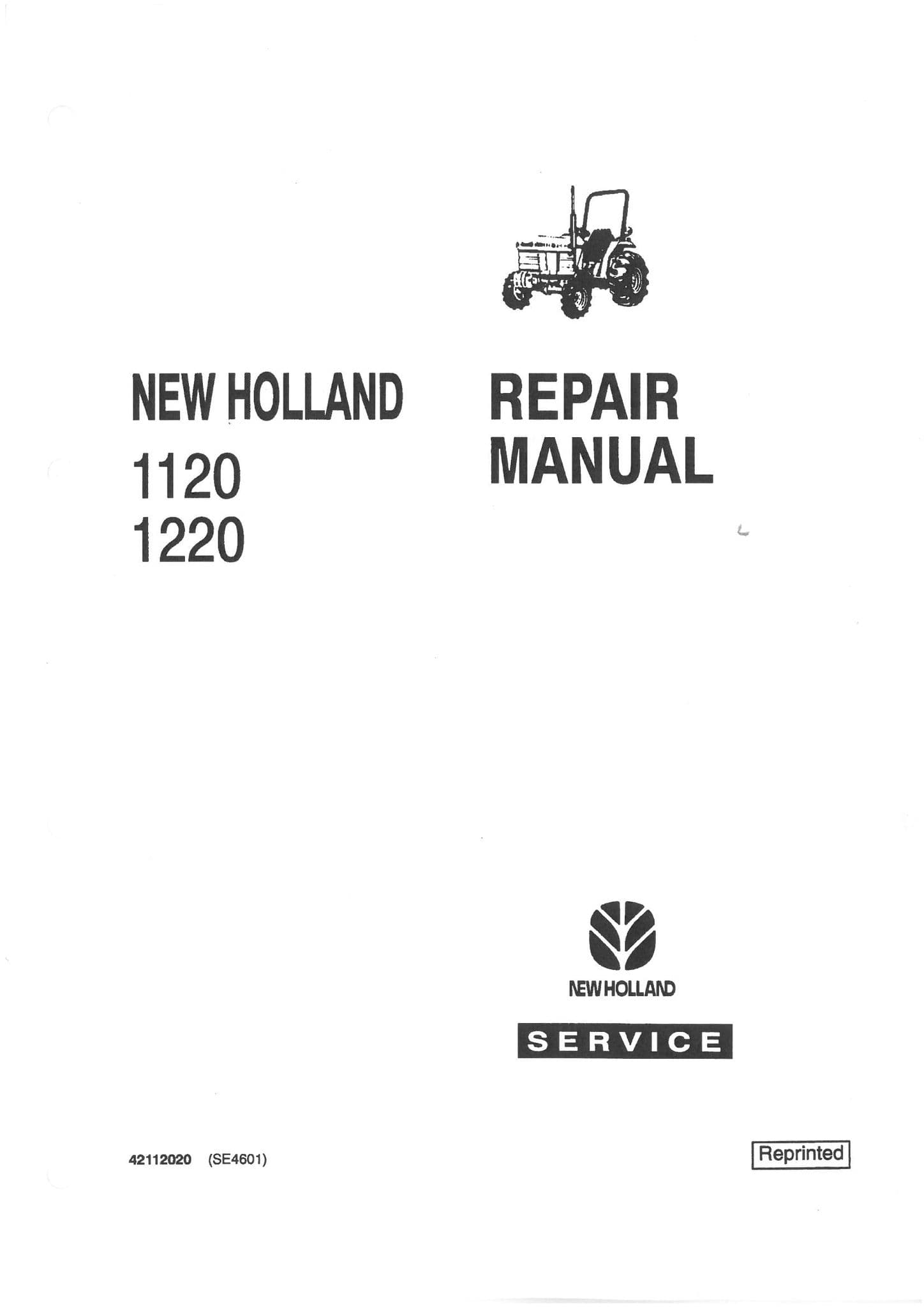 New Holland Tractor 1120 & 1220 Workshop Service Manual - Will suit Ford models as well