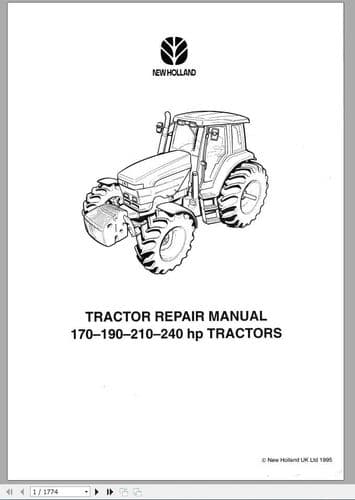 New Holland Tractor G170, G190, G210, G 240 HD Workshop Service Repair Manual