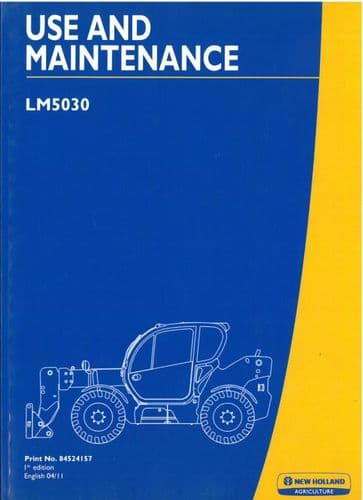 New Holland Tractor Telehandler LM5030 Operators Manual