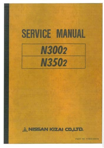 Nissan Hanix Kizai Mini Excavator N300-2 N350-2 Workshop Service Manual