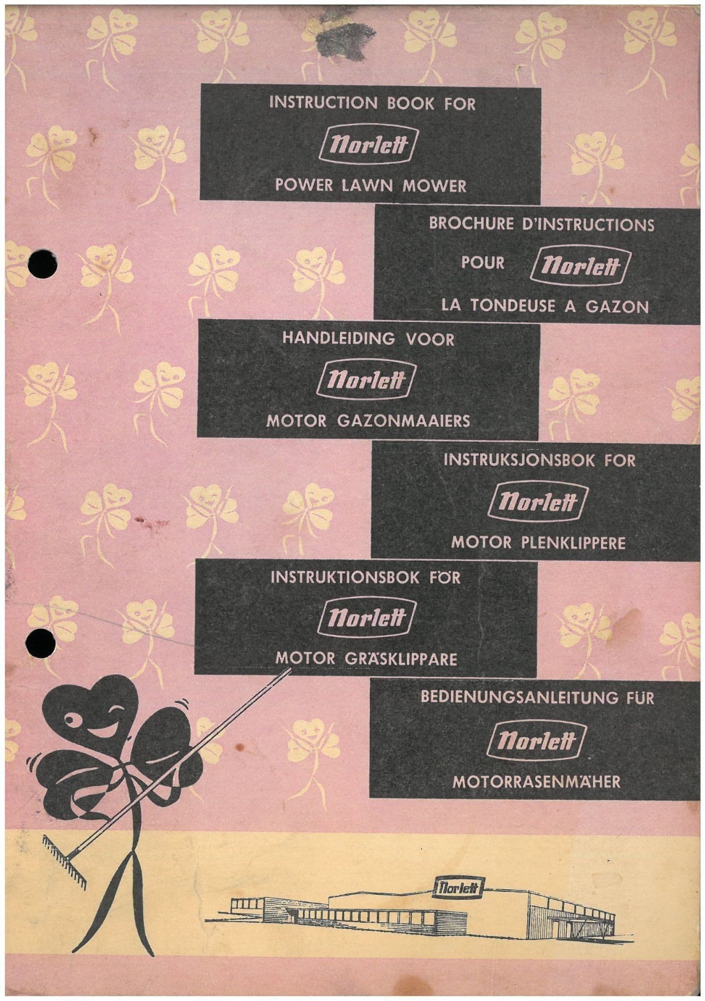 Norlett Lawn Mower Operators Manual with Parts List