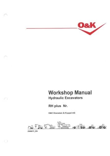 Orenstein & Koppel Hydraulic Excavator RH Plus RH5.6E RH5.6LC Workshop Service Manual  O&K