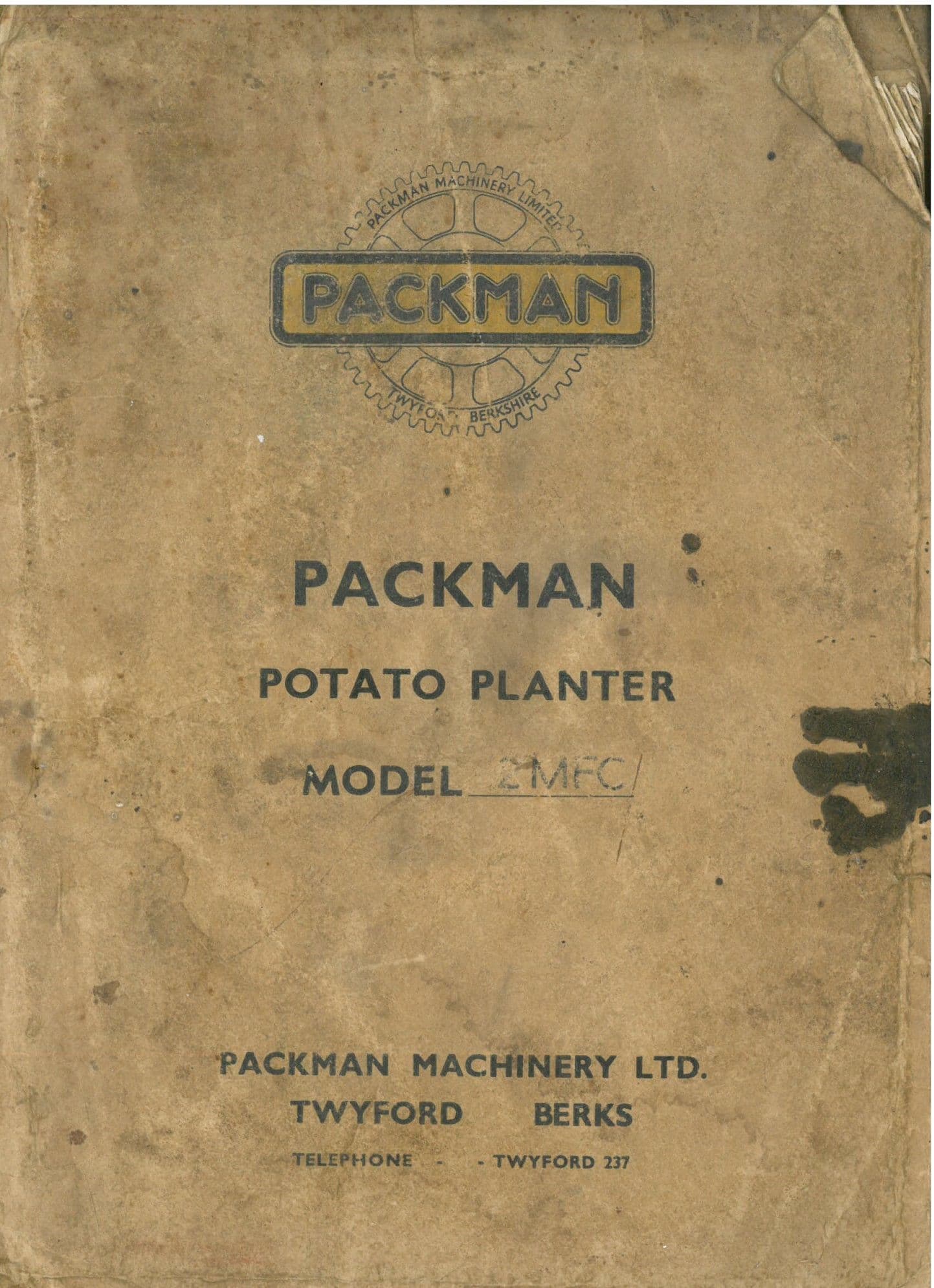 Packman Potato Planter Model 2MFC Operators Manual