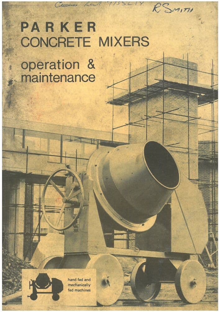 Parker Concrete Mixers 3T 100L 150LH LW 7D 7TH 250LH 10NT 350NT