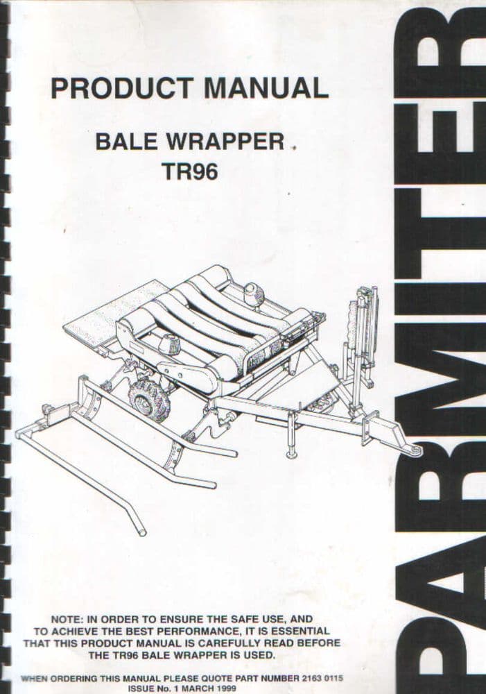 Parmiter Bale Wrapper TR96 Operators Manual