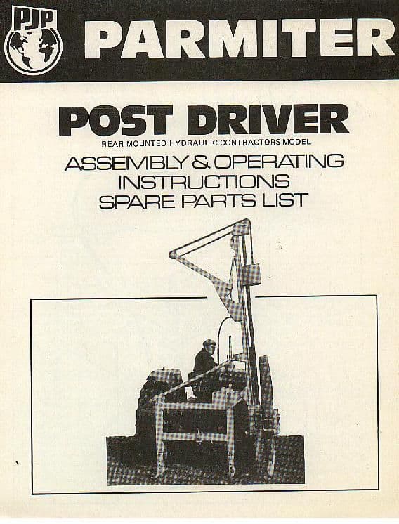 Parmiter Rear Mounted Hydraulic Post Driver Contractor Model Operators ...