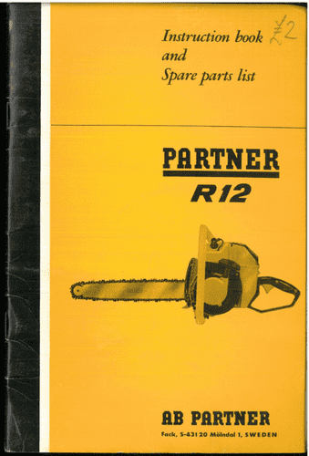 Partner Chain Saw R12 Operators Manual