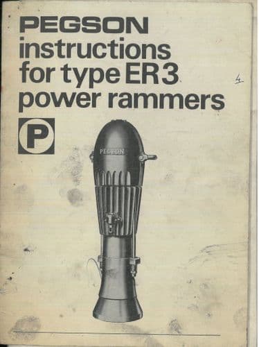 Pegson Insrtuctions for type ER3 Power Rammers - Operators Manual