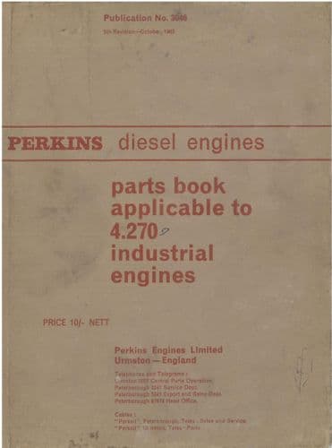 Perkins Diesel Engines 4.270 Industrial Engines Parts Manuals