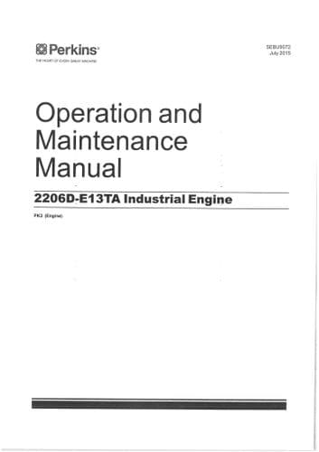 Perkins Industrial Engine 2206D-E13TA Operators Manual PK3