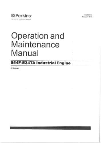 Perkins Industrial Engine 854F-E34TA Operators Manual JU