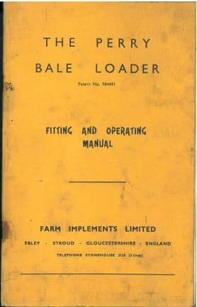 Perry Loader Perry Bale Loader Operators Manual