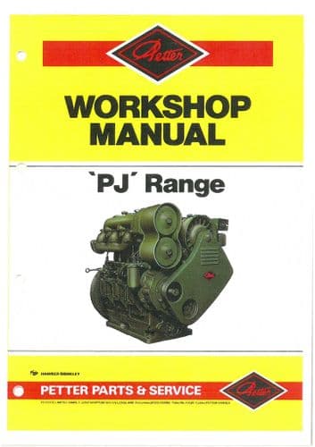 Petter Engine Manual PJ Range Workshop Repair Manual