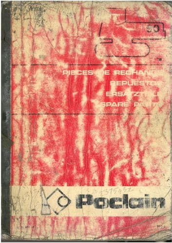 Poclain 90 Crawler Hydraulic Excavator Parts Manual