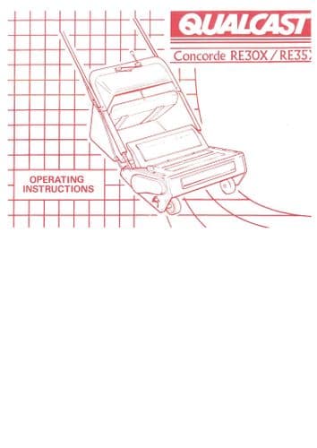 Qualcast Lawn Mower Concorde RE30X & RE35X Operators Manual