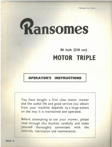Ransomes Grass Cutting Machine Motor Triple 86