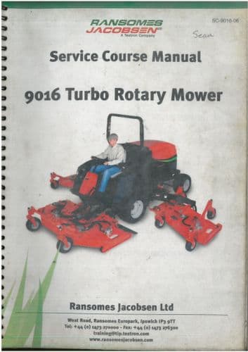 Ransomes Turbo Rotary Mower 9016 Service Course Manual
