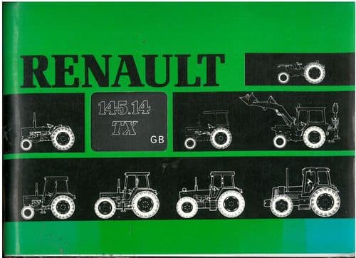 Renault Tractor 145-14TX Operators Manual - 145-14TX 145 - 14 TX