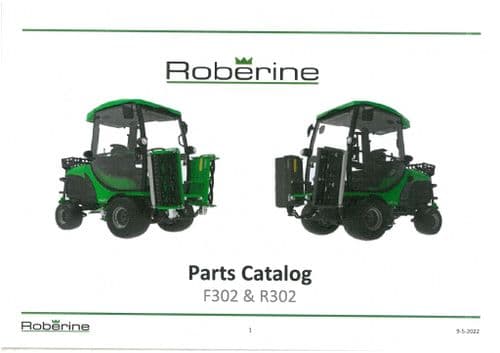 Roberine Mower F302 & R302 Parts Manual