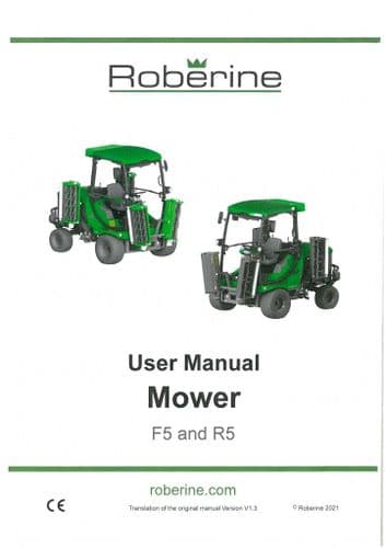 Roberine Mower F5 & R5 Operators Manual