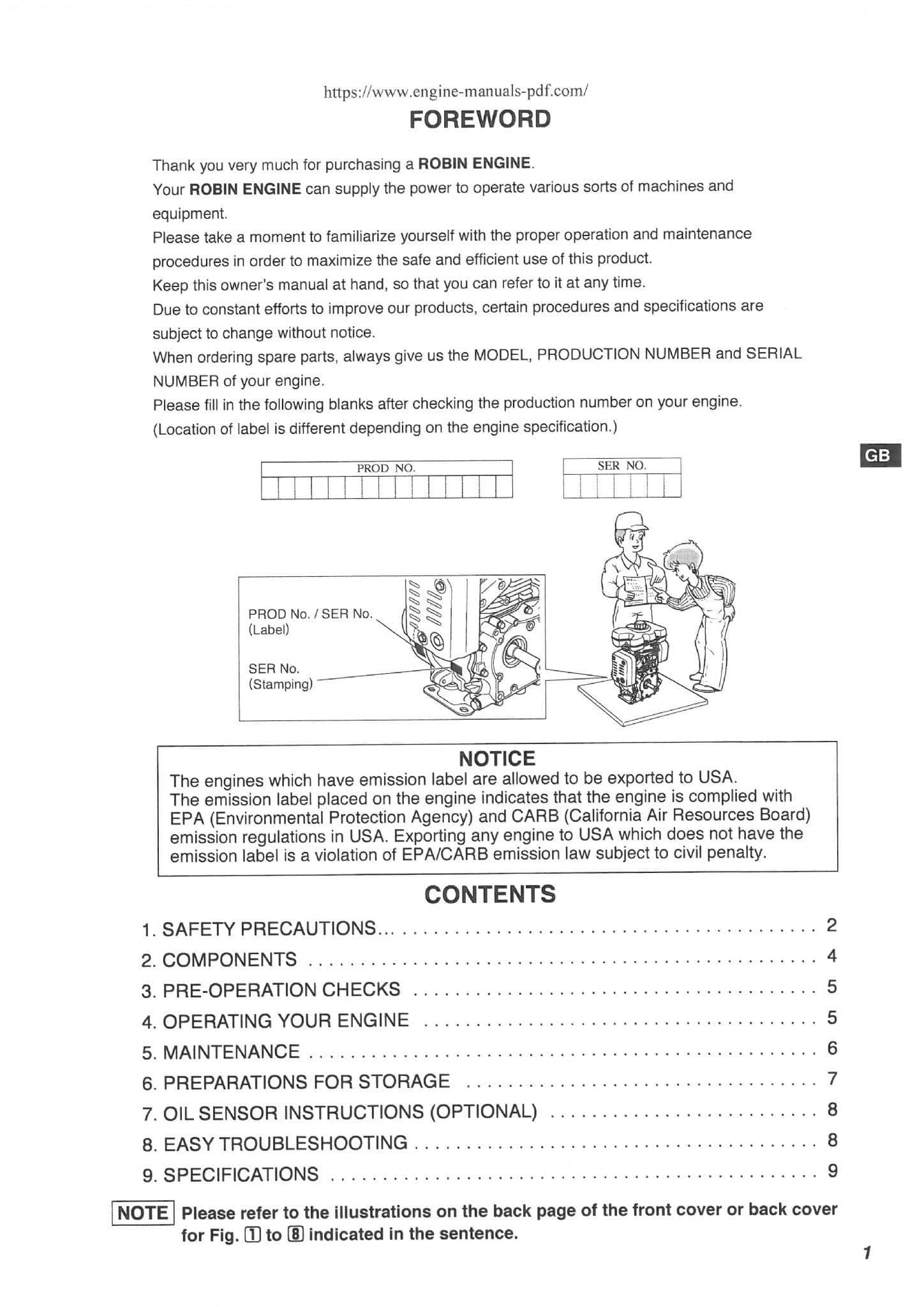 Robin America Inc Engine EC10 Workshop Service Manual