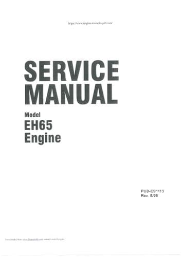 Robin America Inc Engine EH65 Workshop Service Manual