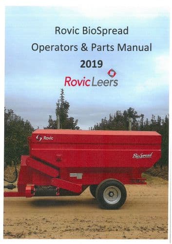 Rovic Rm11620 Rovic Leers Biospread Operators Manual and Spare Parts List